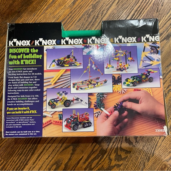 K'NEX 400 pc Discovery Series 1 33023 KNEX 1996 Green Box Case Vintage - Picture 2 of 6